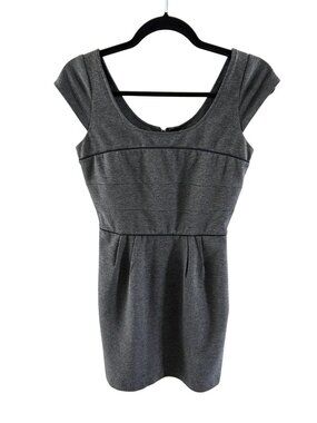 BCBG MaxAzria Grey Lined Zip Back with Pockets Dress Women's Size 2
